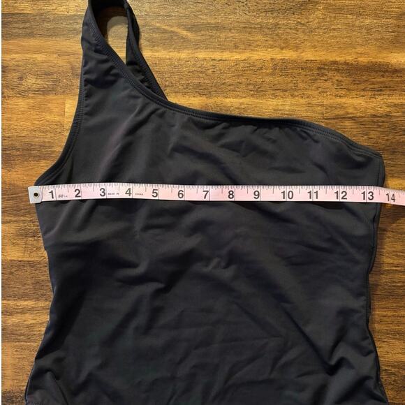 Andie Swim Women’s Medium One Piece Bathing Suit One Shoulder Nantucket Black - Picture 12 of 16